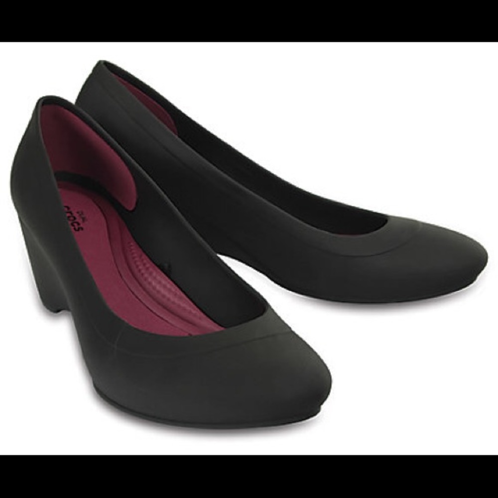 Women’s Crocs Lina Wedge - Comfort, Black, Size 8